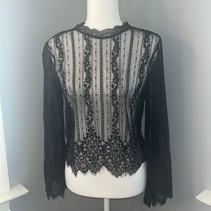 Black lace top